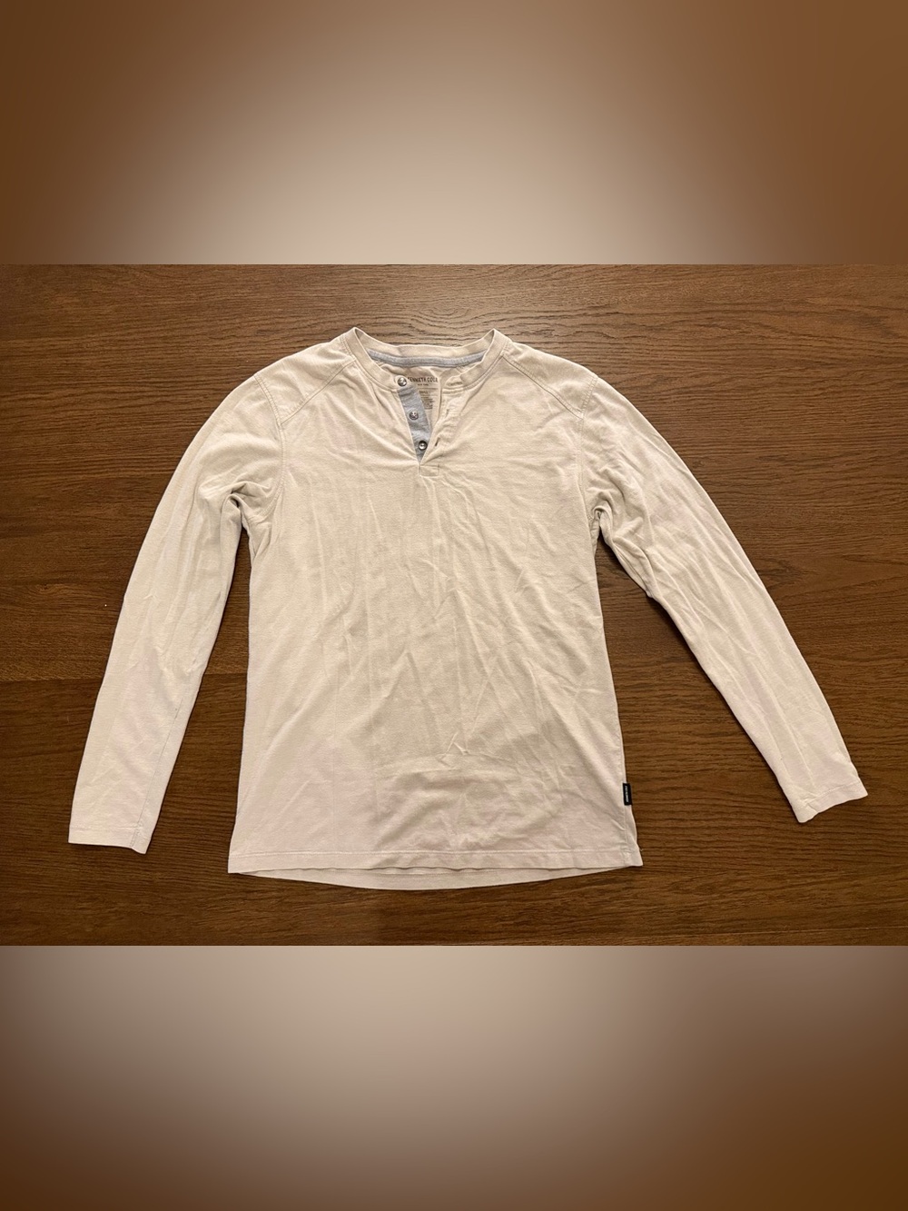 Kenneth Cole New York Neutral Cream Long-Sleeve Henley